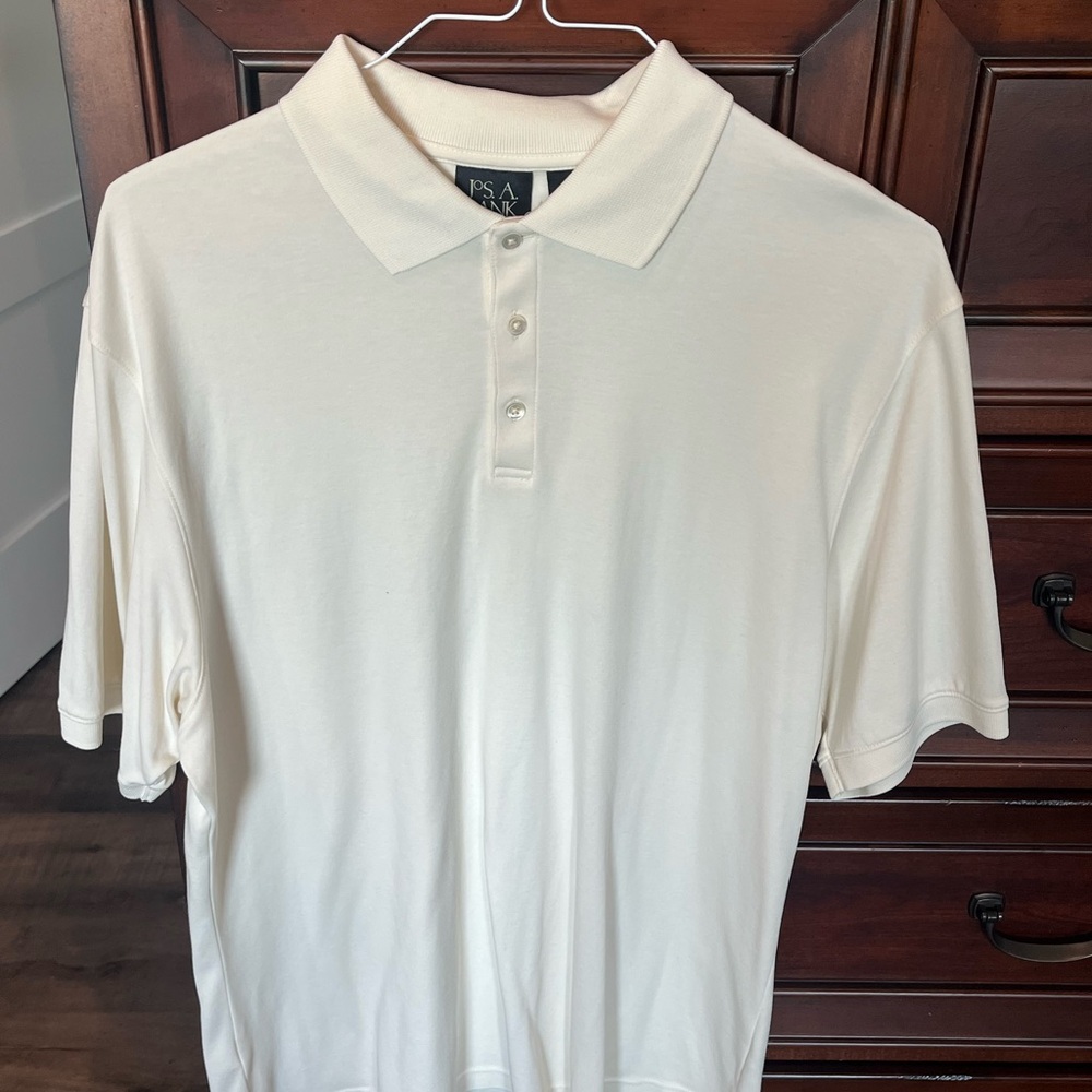 Jos A Banks Men’s Cream Polo Shirt